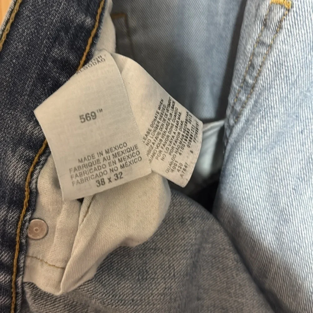 Levi’s 569 Classic Blue Distressed and stained Men's Jeans